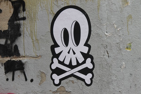 Skull Street Art P Street
